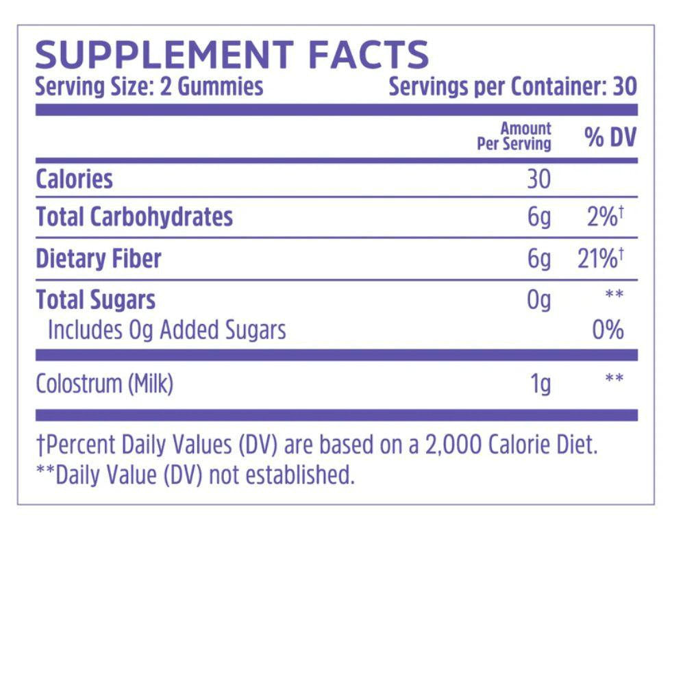 ZHOU Zhou Colostrum Gummies Natural Peach 60 Count 
