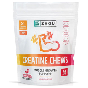 ZHOU Zhou Creatine Chews Pink Lemonade 60 Count 