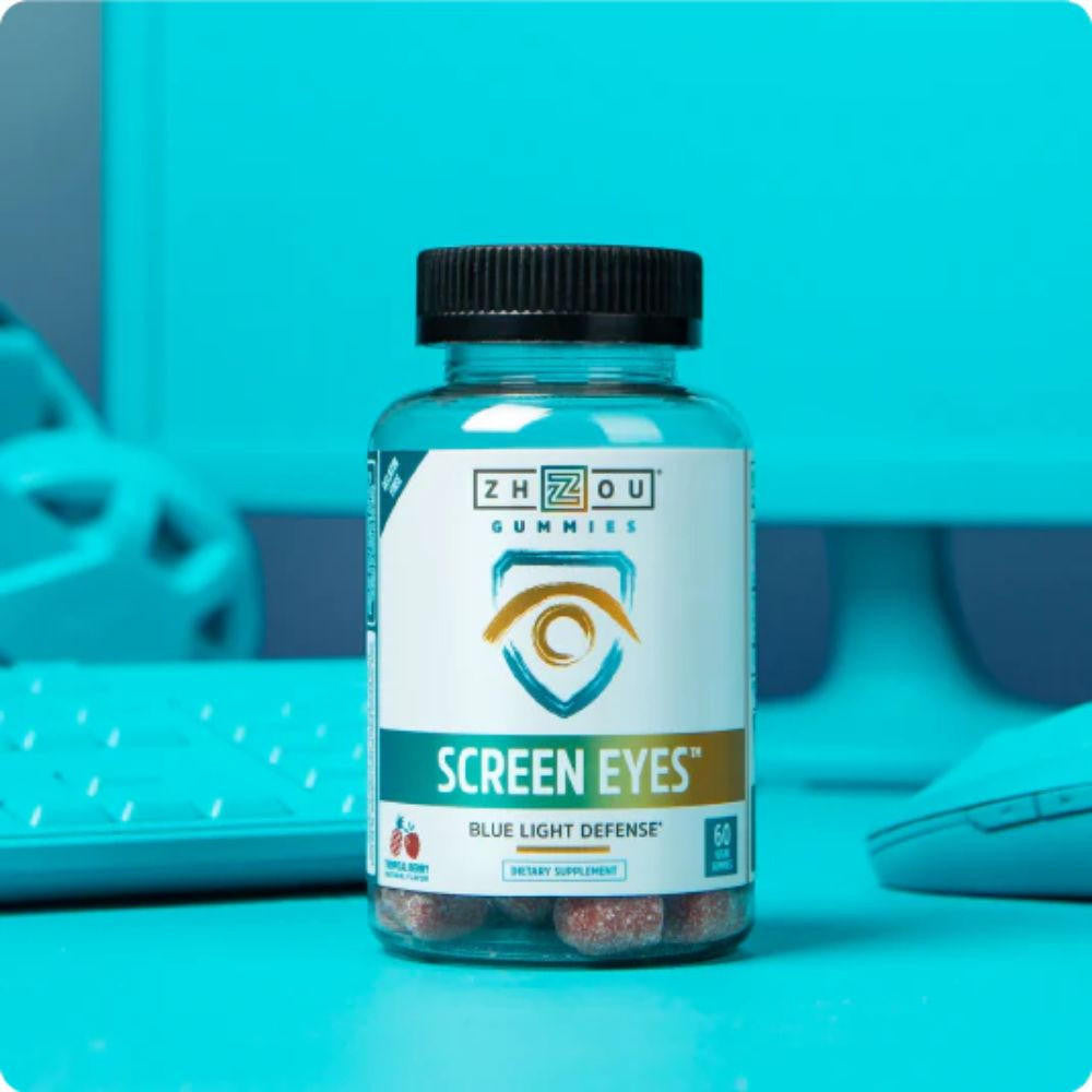  ZHOU Screen Eyes Tropical Mango 60 Vegetarian Gummies 