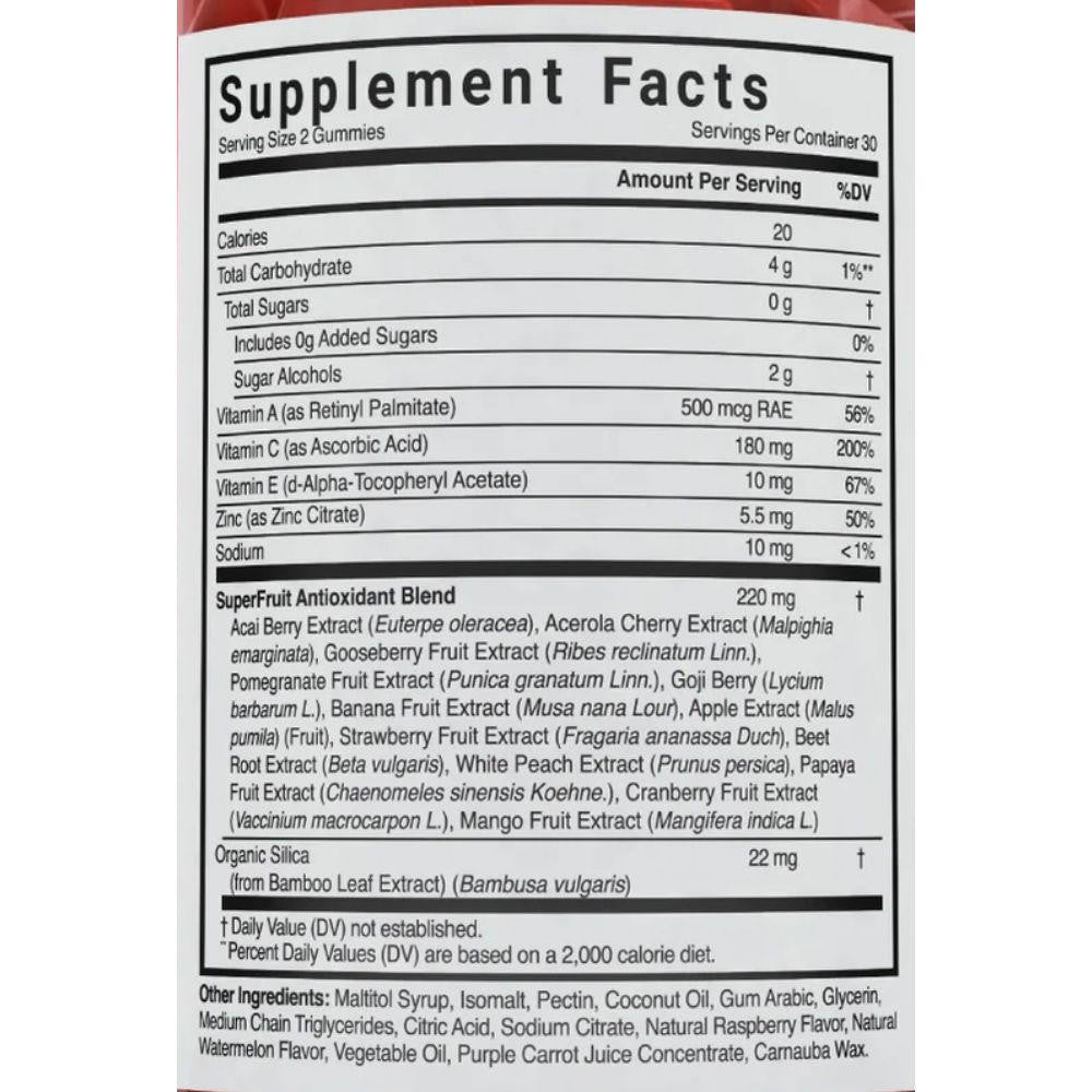  ZHOU Superfruits Max Watermelon 60 Vegan Gummies 